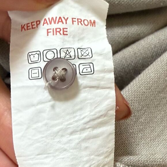 Salt Two Tones Heathered Tan Cotton Polo Shirt L - Picture 9 of 10